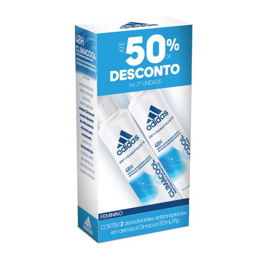 Kit Desodorante Aerossol Adidas Climacool Feminino 150ml - Imagem em destaque