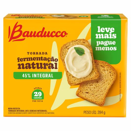 Torrada 45% Integral Bauducco Pacote 284g 2 Unidades Embalagem Econômica Leve Mais Pague Menos - Imagem em destaque