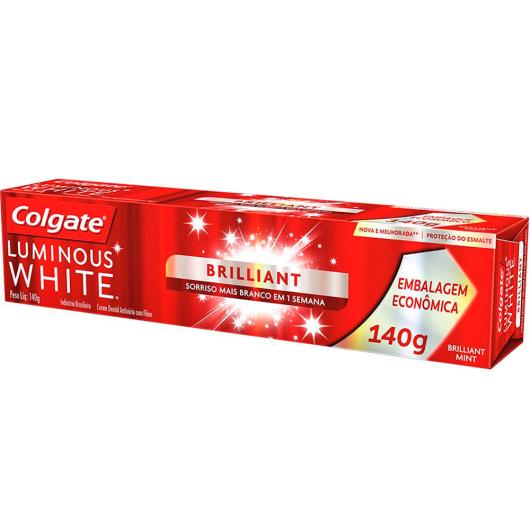 Creme Dental Brilliant Mint Colgate Luminous White Caixa 140g Leve Mais Pague Menos - Imagem em destaque