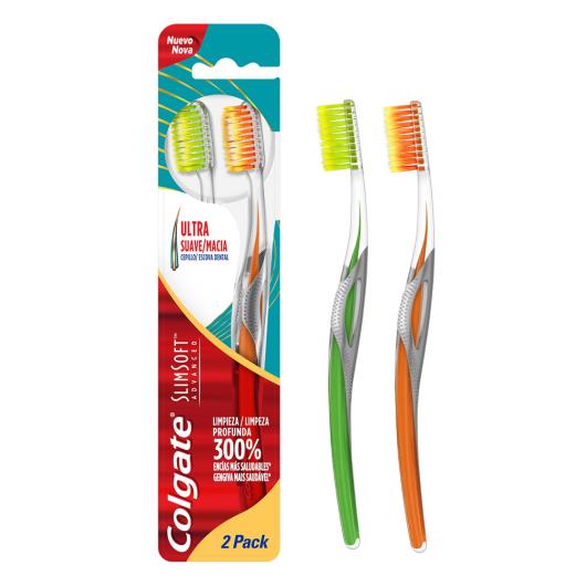 Escova Dental Slim soft suave e macia 2 Pack Colgate unidade - Imagem em destaque