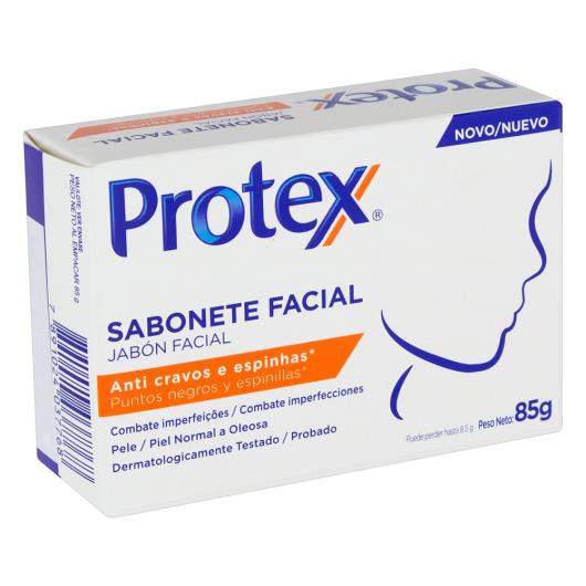 Sabonete Barra Anti Cravos e Espinhas Facial Protex Caixa 85g - Imagem em destaque