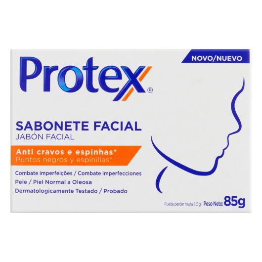 Sabonete Barra Anti Cravos e Espinhas Facial Protex Caixa 85g - Imagem em destaque