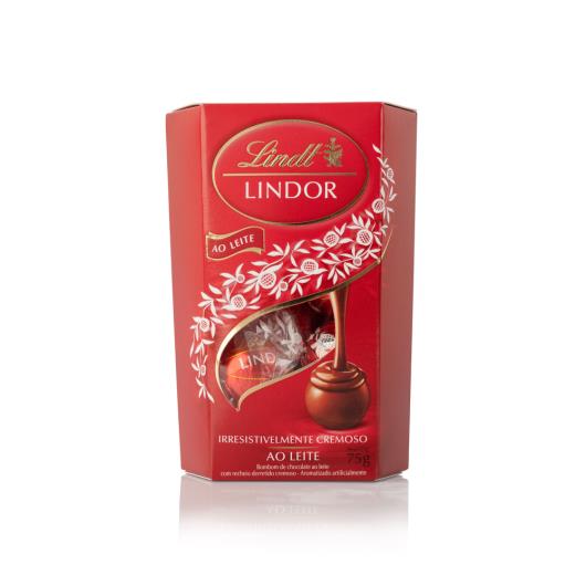 Chocolate Lindt Lindor Cornet Ao Leite 6 unidades 75g - Imagem em destaque