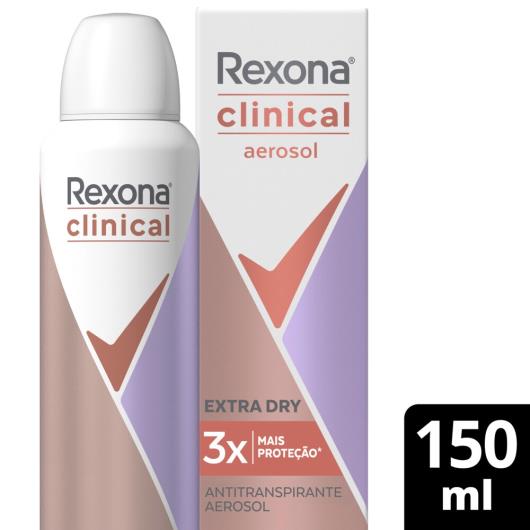 Antitranspirante Aerosol Rexona Clinical Extra Dry 150ml - Imagem em destaque