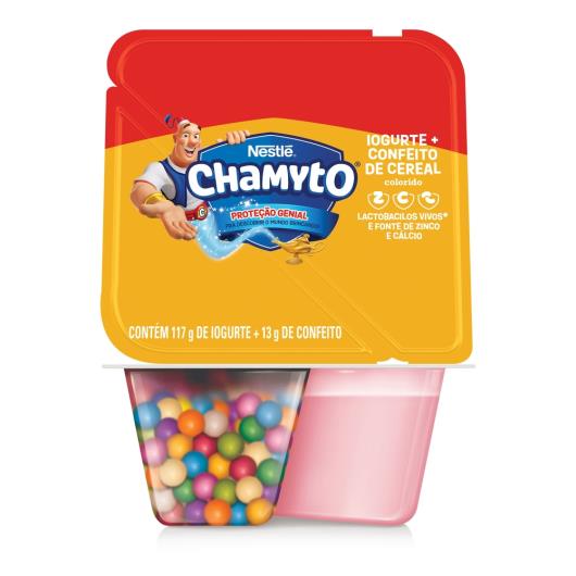 Iogurte Chamyto Morango + Cereais Coloridos 130G - Imagem em destaque