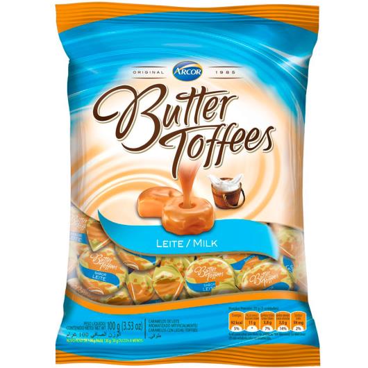 Bala Butter Toffees Leite 100 g - Imagem em destaque