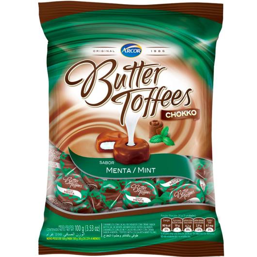 Bala Butter Toffees Chokko Menta 100 g - Imagem em destaque