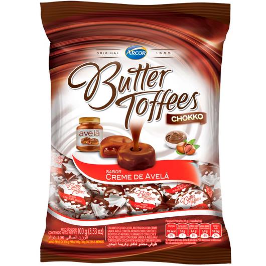 Bala Butter Toffees Chokko Creme de Avelã 100 g - Imagem em destaque