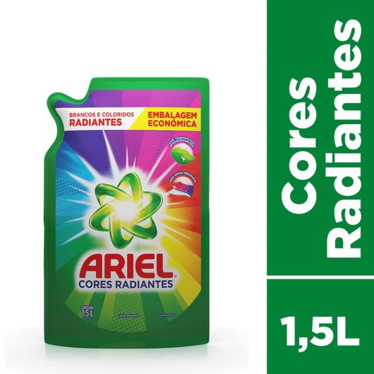 Sabão Líquido Refil Ariel Cores Radiantes 1,5L - Imagem em destaque