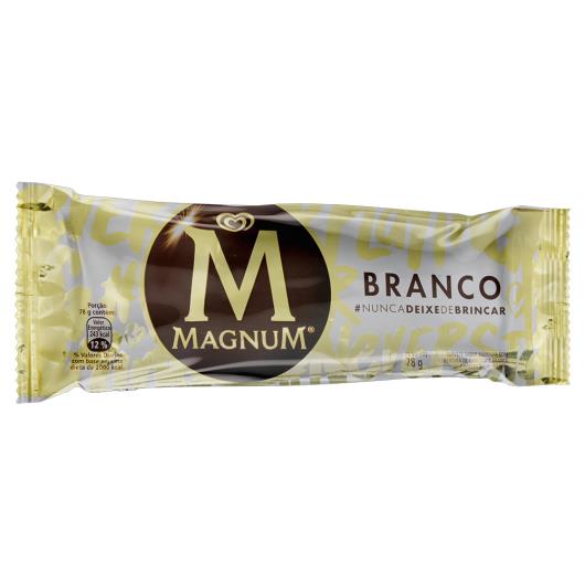 Sorvete Baunilha com Chocolate Branco Magnum 78g - Imagem em destaque
