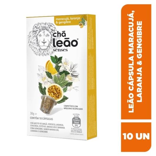 Chá Leão Senses Maracujá, Laranja & Gengibre 10 Cápsulas - Imagem em destaque