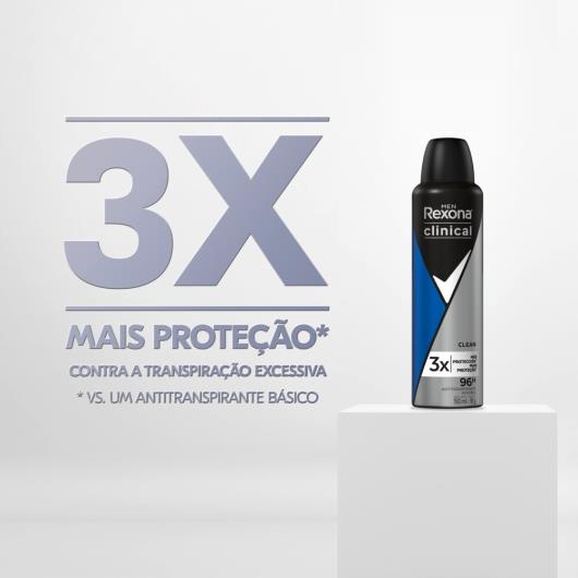 Antitranspirante Aerosol Rexona Clinical Clean 150ml - Imagem em destaque