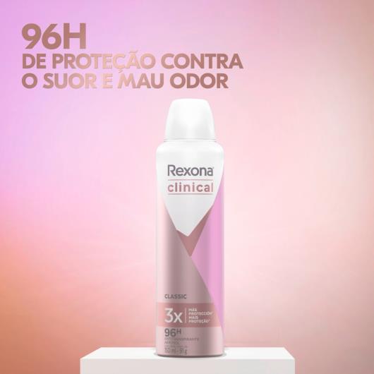 Desodorante Aerosol Rexona Clinical Sem Perfume 150ml - Soneda Perfumaria