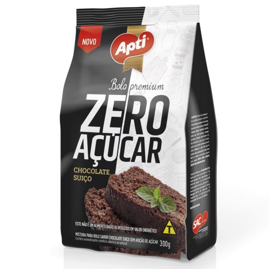 Mistura para bolo Apti Chocolate Suiço Premium zero açúcar 300g - Imagem em destaque