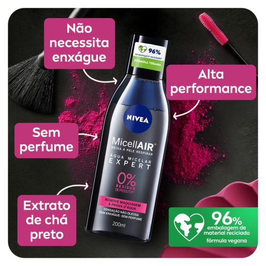 Água Micelar Bifásica NIVEA MicellAIR Expert 200ml - Imagem em destaque