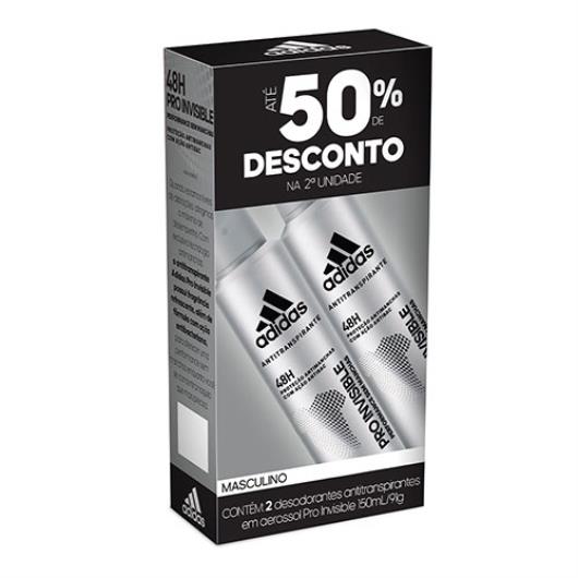 Kit Desodorante Aerossol Adidas Invisible Masculino 150ml - Imagem em destaque