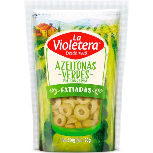 Azeitona La Violetera Verde Fatiada 120g - Imagem em destaque