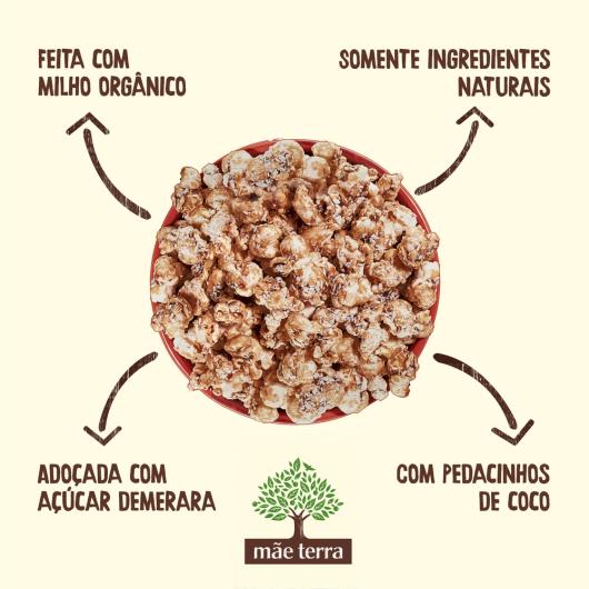 Pipoca Doce Pronta Caramelo com Coco Mãe Terra 40g - Imagem em destaque