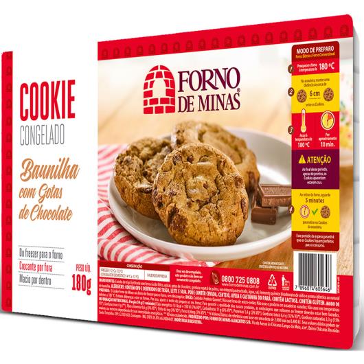 Cookie Forno de Minas Baunilha Gotas de Chocolate Congelado 180g - Imagem em destaque