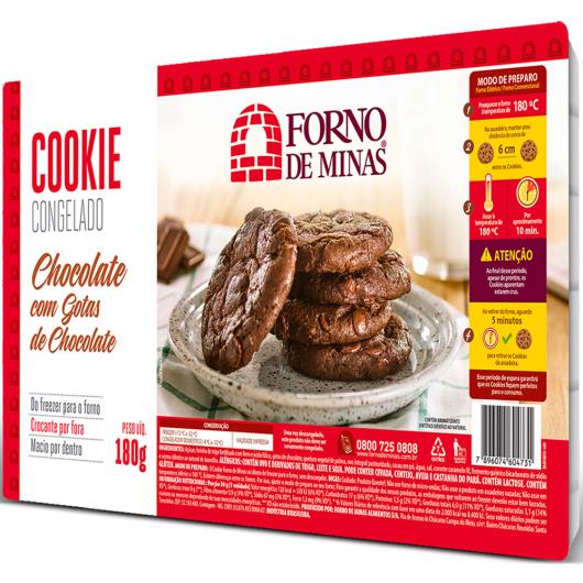 Cookie Forno de Minas Chocolate com Gotas de Chocolate Congelado 180g - Imagem em destaque