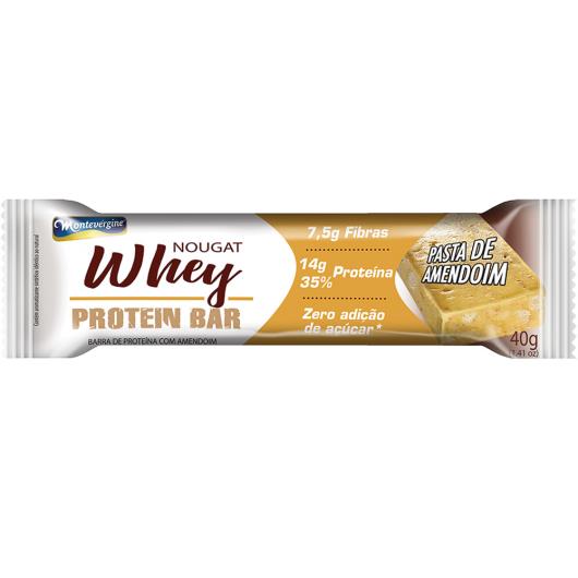 Barra de Proteína Montevérgine Nougat Whey Pasta de Amendoim 40g - Imagem em destaque