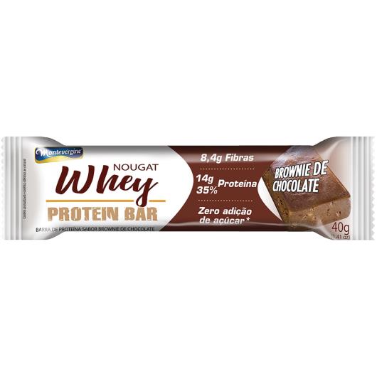 Barra de Proteína Montevérgine Nougat Whey Brownie de Chocolate 40g - Imagem em destaque