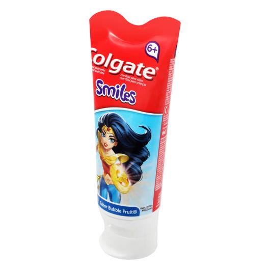 Gel Dental Infantil com Flúor Bubble Fruit Justice League Colgate Smiles Bisnaga 100g - Imagem em destaque