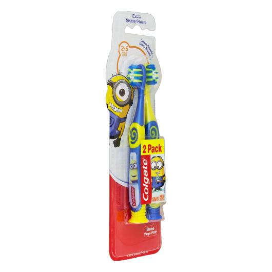 Escova Dental Infantil Extra Suave Minions Colgate 2 Unidades - Imagem em destaque