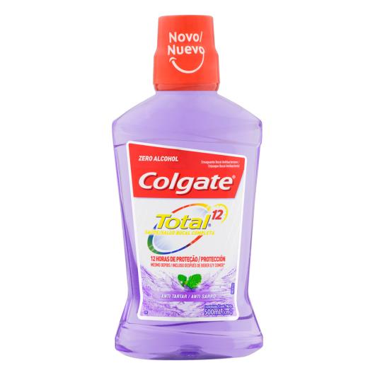 Enxaguante Bucal Antibacteriano Zero Álcool Colgate Total 12 Frasco 500ml - Imagem em destaque