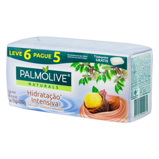 Pack Sabonete Barra Hidratação Intensiva Palmolive Naturals Envoltório 510g Leve 6 Pague 5 Unidades - Imagem em destaque