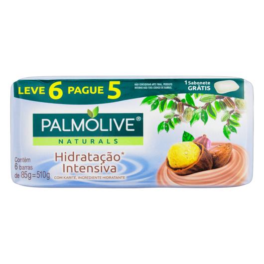 Pack Sabonete Barra Hidratação Intensiva Palmolive Naturals Envoltório 510g Leve 6 Pague 5 Unidades - Imagem em destaque