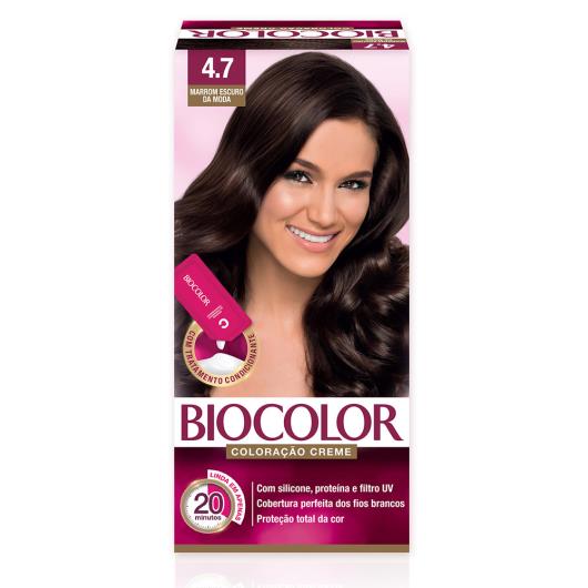 Tinta de Cabelo Biocolor Mini Kit Marrom Escuro da Moda 4.7 - Imagem em destaque