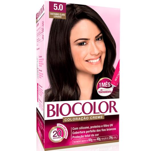 Tinta de Cabelo Biocolor Mini Kit Castanho Claro Luxuoso 5.0 - Imagem em destaque