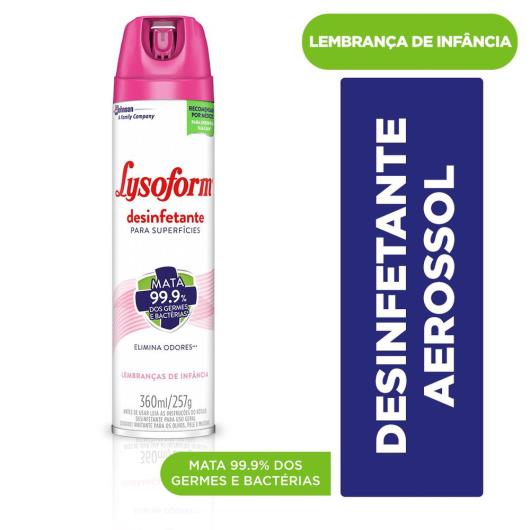 Desinfetante LYSOFORM Aerossol Lembrança de Infância 360ml - Imagem em destaque