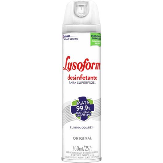 Desinfetante LYSOFORM Aerossol Original 360ml - Imagem em destaque