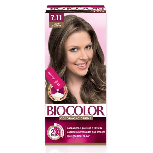 Tinta de Cabelo Biocolor Mini Kit Louro Cinza Médio Glamour 7.11 - Imagem em destaque