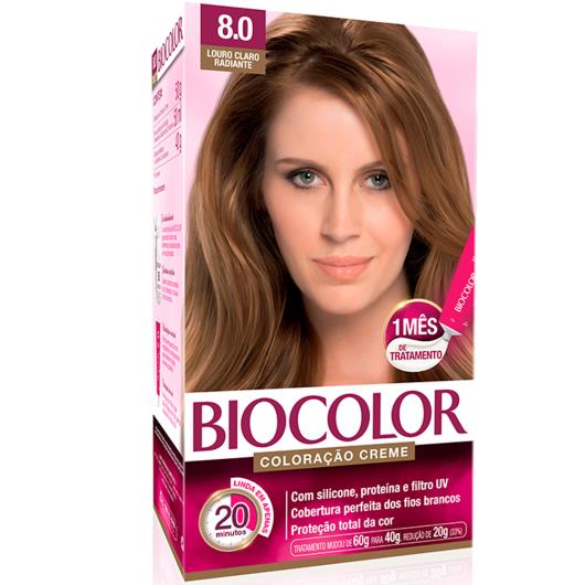 Tinta de Cabelo Biocolor Mini Kit Louro Claro Radiante 8.0 - Imagem em destaque