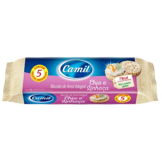 Biscoito de Arroz chia e linhaça Camil 90g - Imagem em destaque