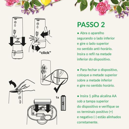 Aromatizador Bom Ar Spray Automático Freshmatic Flor de Algodão Aparelho + Refil 250ml - Imagem em destaque