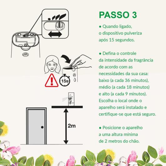 Aromatizador Bom Ar Spray Automático Freshmatic Flor de Algodão Aparelho + Refil 250ml - Imagem em destaque