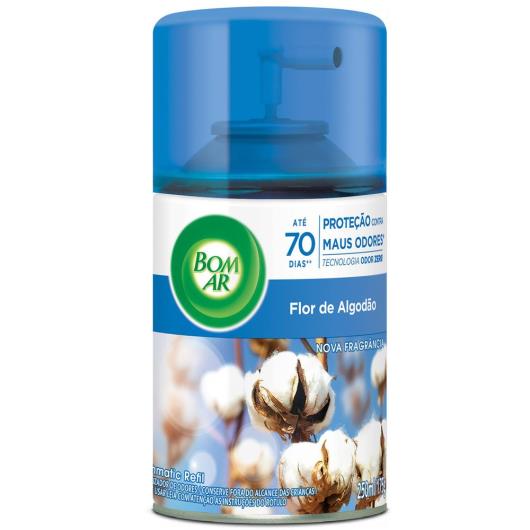 Neutralizador de Odores Flor de Algodão Freshmatic Bom Ar Frasco 250ml Spray Refil - Imagem em destaque