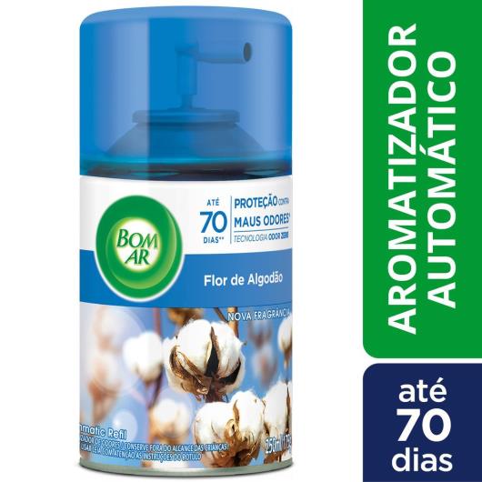 Neutralizador de Odores Flor de Algodão Freshmatic Bom Ar Frasco 250ml Spray Refil - Imagem em destaque