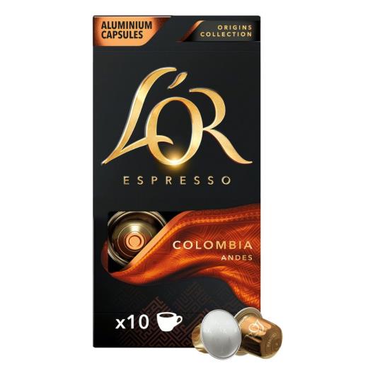 Café em Cápsula Torrado e Moído Espresso Colômbia L'or Origins Collection Caixa 52g 10 Unidades - Imagem em destaque