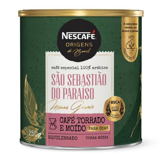 Café torrado e moído São Sebastião do Paraíso Origens Nescafé lata 250g - Imagem em destaque