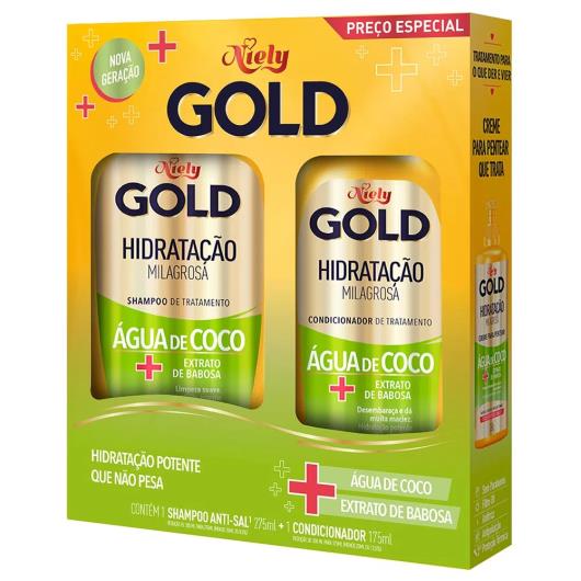 Kit Niely Gold Preço Especial Água de Coco Shampoo 275ml + Condicionador 175ml - Imagem em destaque
