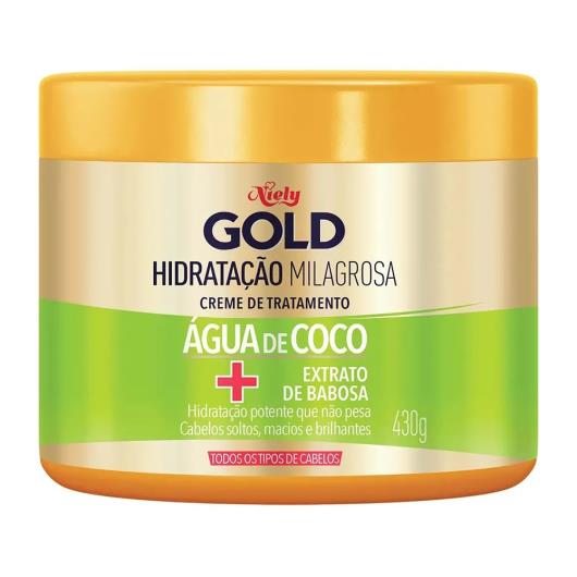 Creme de tratamento Niely Gold Água de Coco 430g - Imagem em destaque