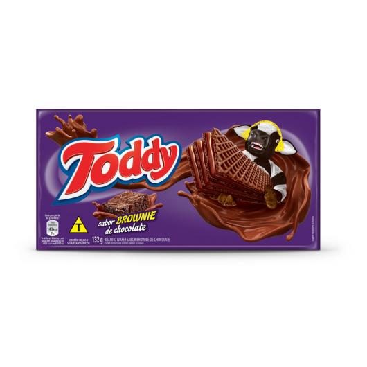 Biscoito Wafer Recheio Brownie De Chocolate Toddy Pacote 132G - Imagem em destaque