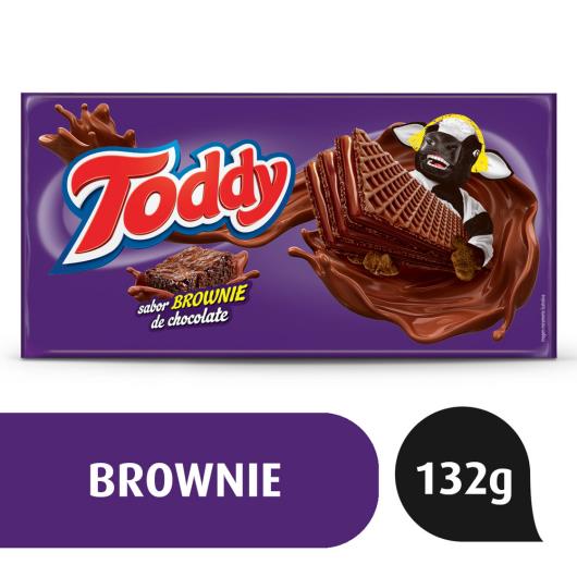 Biscoito Wafer Recheio Brownie De Chocolate Toddy Pacote 132G - Imagem em destaque
