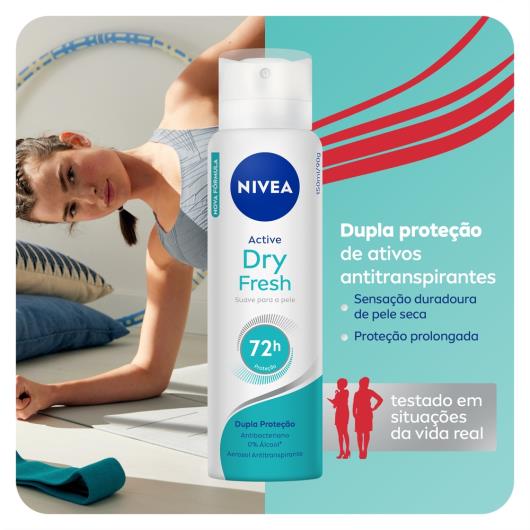 NIVEA Desodorante Aerosol Active Dry Fresh 150ml - Imagem em destaque