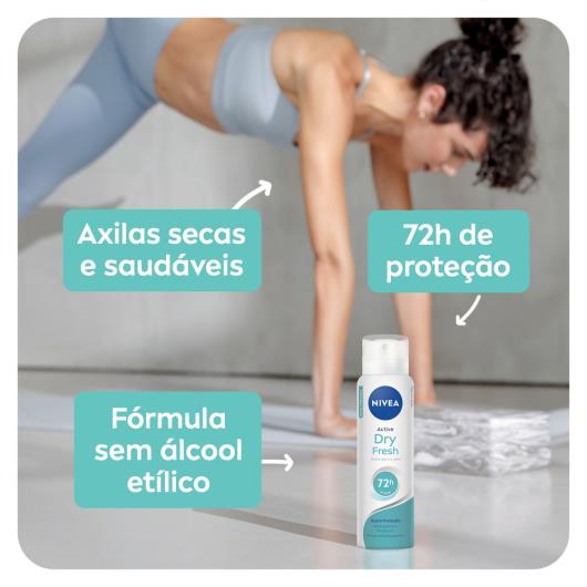 NIVEA Desodorante Aerosol Active Dry Fresh 150ml - Imagem em destaque